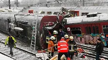 56 ранени при катастрофа между два влака в Белгия