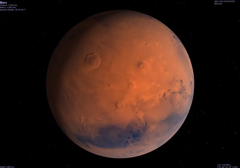 Откриха водни пари в атмосферата на Марс