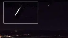 Ярък метеорит озари небето над Англия (видео)