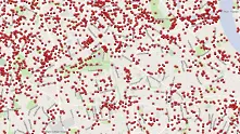 Интерактивна карта показва всяка бомба, пусната през Лондонския Блиц