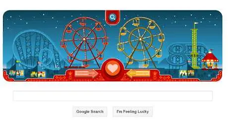 Google чества Свети Валентин и виенското колело с интерактивно лого