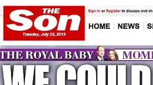 The Sun смени името си заради бебето на Уилям и Кейт
