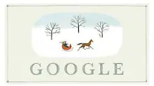 Весела Бъдни вечер и Весели празници от Google doodle