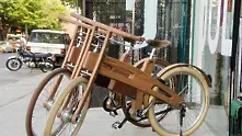 Първи в света електрически велосипед от дърво