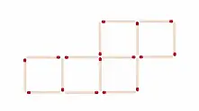 Можете ли да образувате 4 квадрата, като преместите само 2 клечки?