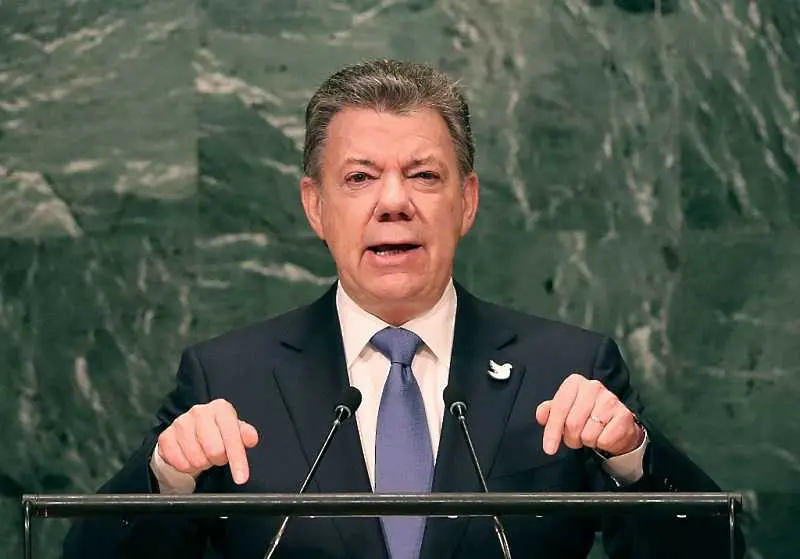 Нобелът за мир присъден на президента на Колумбия