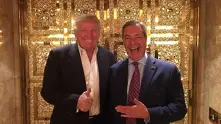 Найджъл Фараж е първият британски политик, срещнал се с Тръмп