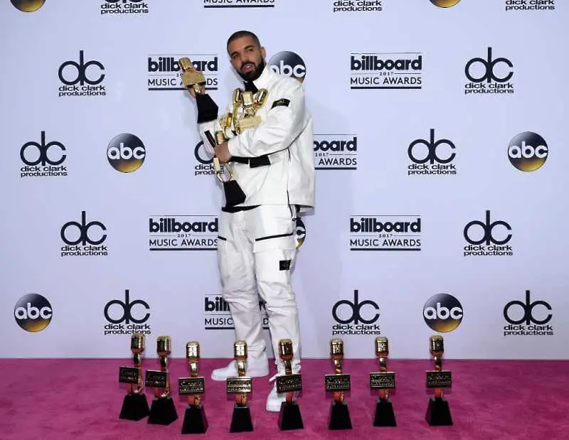 Рапърът Дрейк триумфира с 13 награди на Билборд 