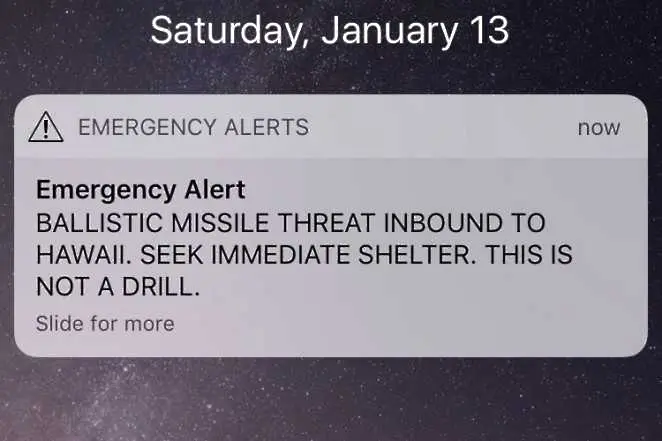 Хавай издаде фалшива тревога за ракетно нападение