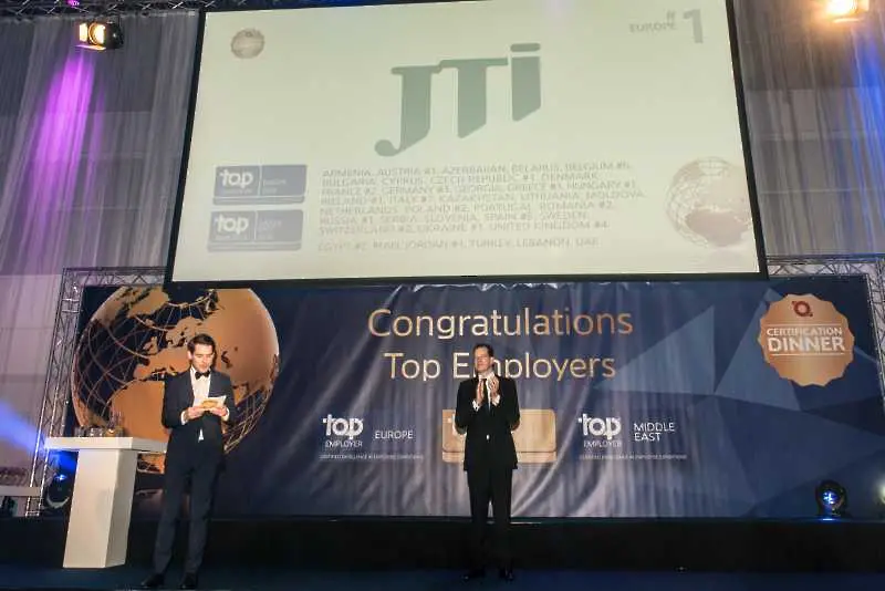 JTI отличена за четвърти пореден път със сертификата Global Тop Employer