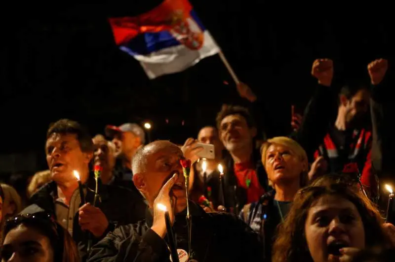 Хиляди излязоха на пореден протест в Белград срещу сръбския президент Александър Вучич