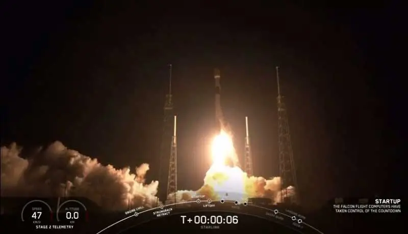 SpaceX изстреля в орбита съзвездие от 60 сателита