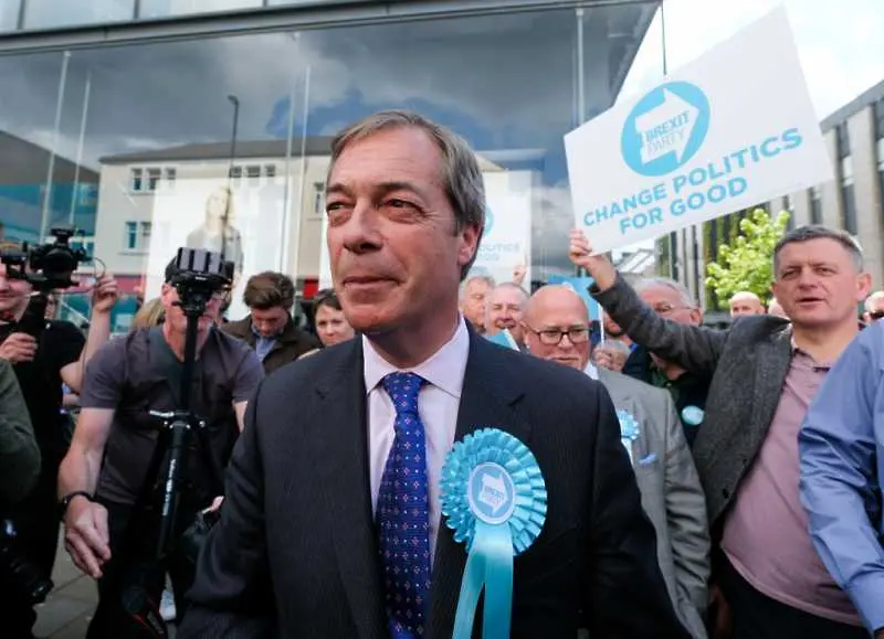 Партията на Брекзита води с 31,5% от гласовете на евроизборите в Обединеното кралство