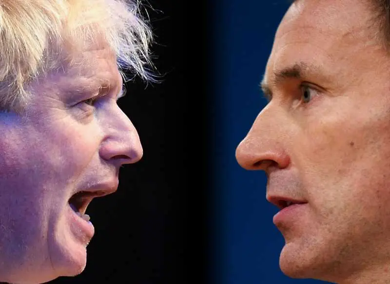 Борис Джонсън и Джереми Хънт - двама консерватори, готови за Брекзит без споразумение