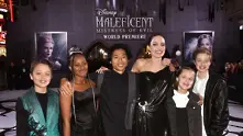 Анджелина Джоли, щастлива с децата си на премиерата на „Господарката на злото“ 2