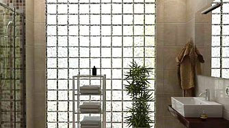 Прекрасни идеи за стени от стъклени блокове за бани 