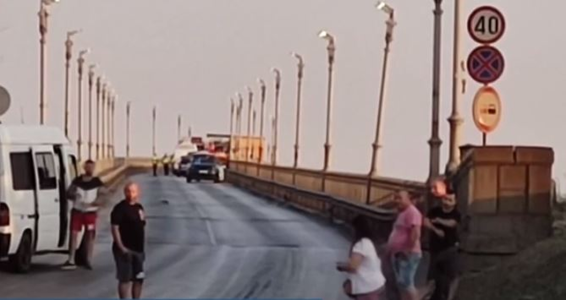 Затвориха „Дунав мост“ при Русе след инцидент с камион
